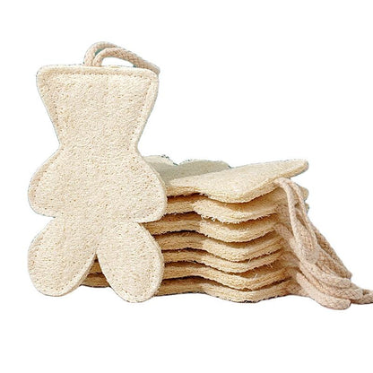 Bear-Shaped Natural Loofah Cleaning Brush: A Multi-Functional Natural Plant Fiber Tool