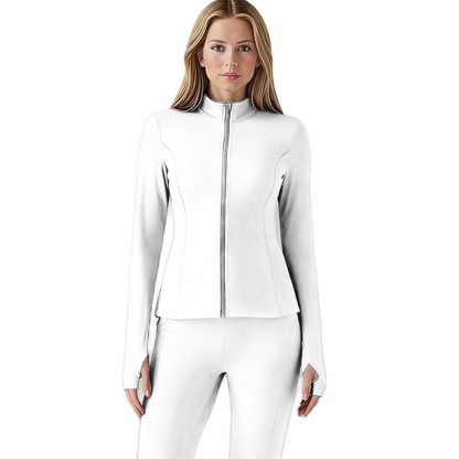 LOVILDS slim Fit Women’s Workout Zip Jacket: Lightweight Pleats + Thumb Holes – Perfect for Active Days!