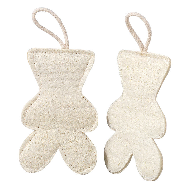 Bear-Shaped Natural Loofah Cleaning Brush: A Multi-Functional Natural Plant Fiber Tool