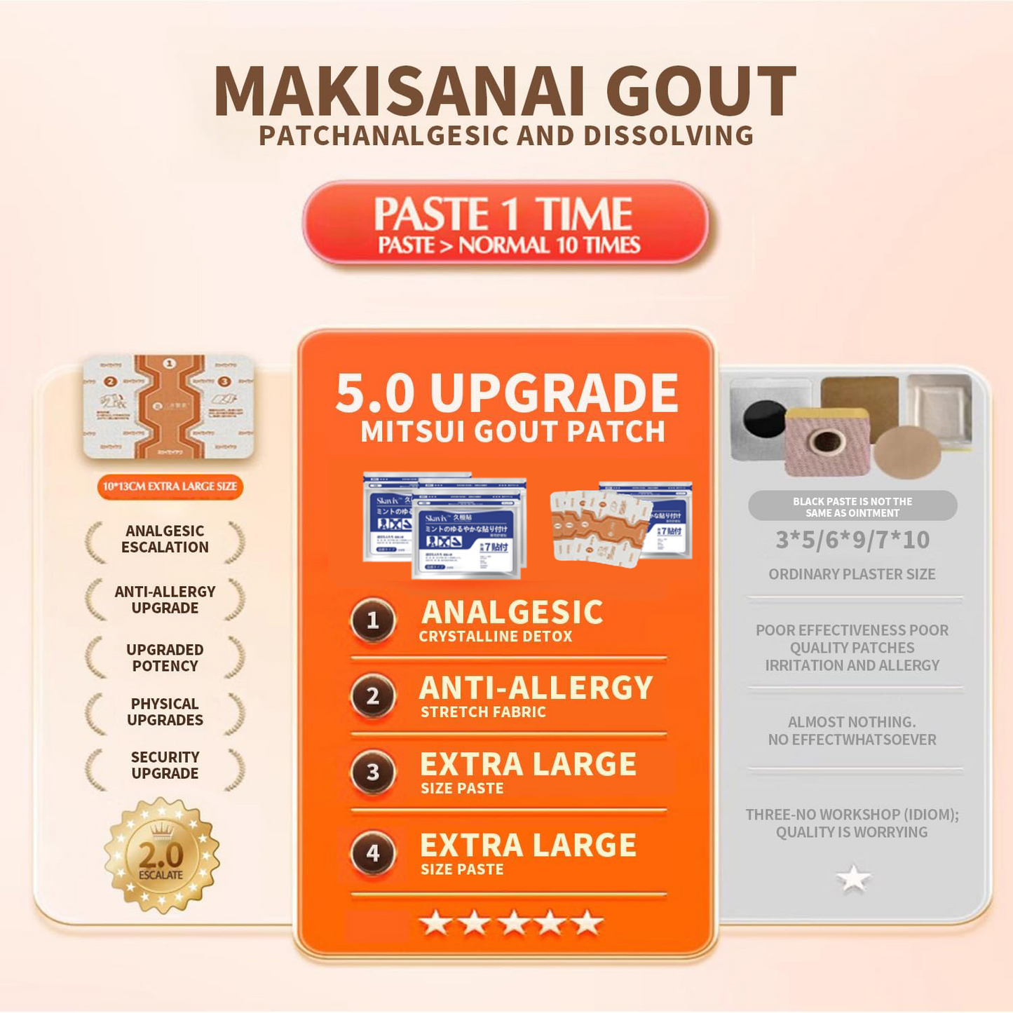 🔥 SKAVIX™ Back Pain Patch Pain Relief Patches for Knee, Neck, Shoulder & Joint Pain, Muscle Soreness, Arthritis Relief